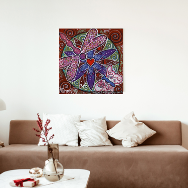 SECRETS OF THE UNIVERSE Framed Canvas Print by Mirree Contemporary Aboriginal Art
